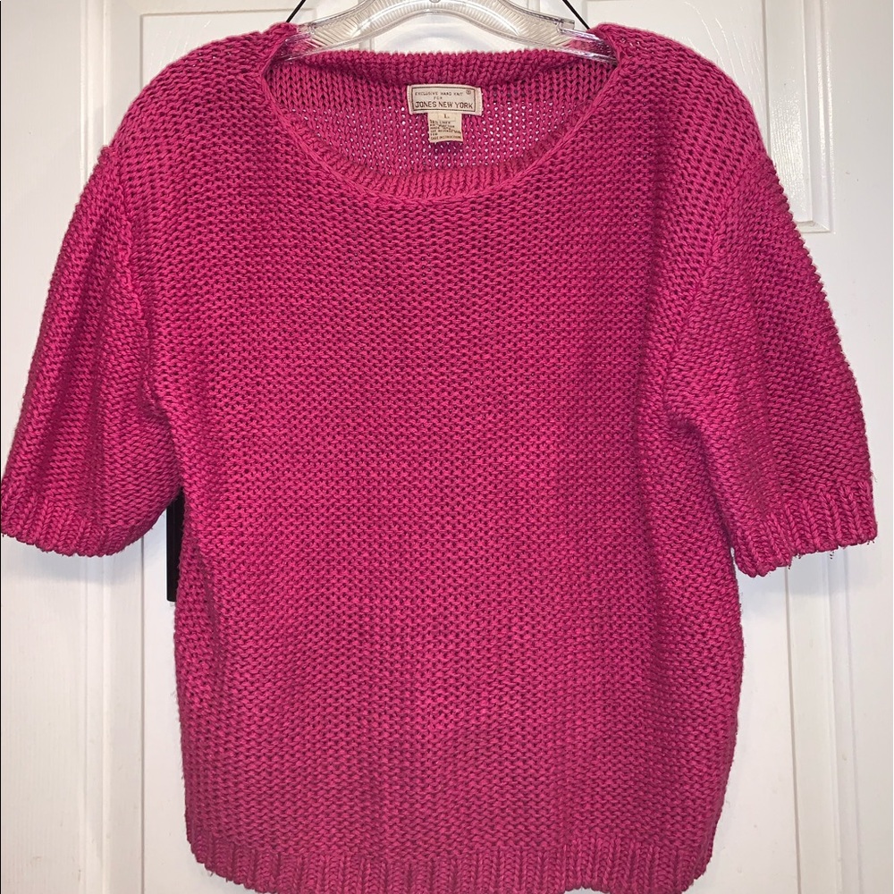 Jones New York hand knit shirt